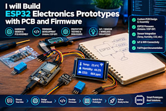 build esp32 electronics prototypes with pcb and firmware