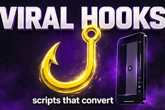 write hooks and short video scripts in english or spanish