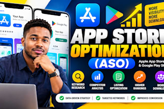 do app store optimization aso, keyword research and app listing optimization