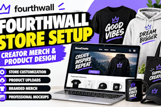 setup a fourthwall merch store for your print on demand or physical products