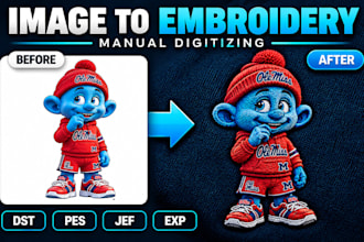 do embroidery digitizing, digitize image for embroidery in all format