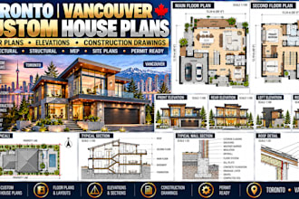 design toronto vancouver custom house plans floor plans elevations