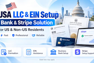 register your USA llc, ein, and assist with reseller permits