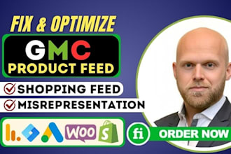 fix optimize product feed issues, misrepresentation, merchant center suspension