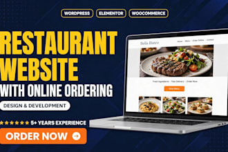 design a restaurant website with online ordering