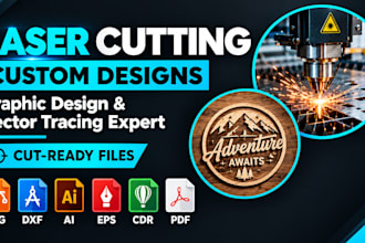 create svg dxf files for laser cutting and engraving