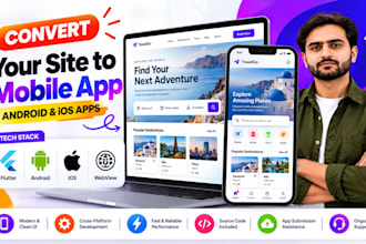 convert website to android and ios app, apk