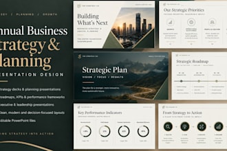 design an annual business strategy and planning presentation