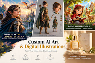 create custom ai art and digital illustrations