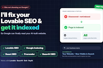 fix lovable seo and get your site indexed on google