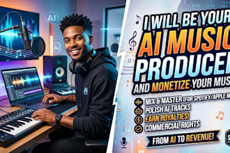 be your ai music producer and monetize your ai music