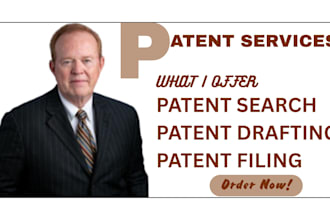 do patent search, patent drafting and uspto filing as a US patent attorney
