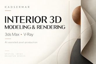 create interior 3d models and vray renders in 3ds max