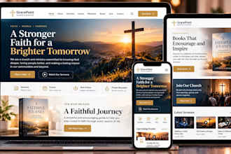 design church website, author website, ministry, christian and donation website