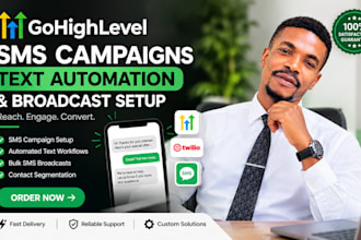 setup gohighlevel sms campaign ghl text automation and highlevel broadcast