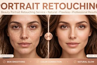 do natural beauty retouching for portraits and headshots