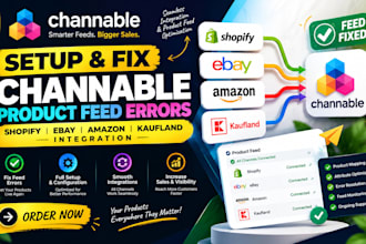 setup fix channable product feed errors shopify ebay amazon kaufland integration