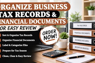 organize business tax records financial data bookkeeping documents easy review
