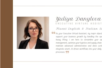 be your bilingual english and italian executive VA
