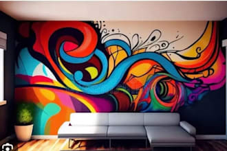 create any custom mural art, wall murals, and unique wall paintings