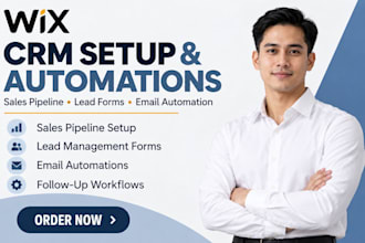 set up wix crm sales pipeline wix lead management forms wix email automations