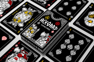 design custom playing card game board game artwork poker card for tabletop games