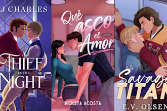 illustrate romance book cover erotic gay amazon kdp lgbtq cover