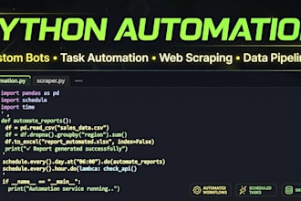 write python automation scripts and data processing tools