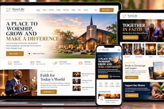 author website, ministry website, church, pastor and charity website