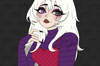 create your character illustrations of fan art, dnd, or ocs
