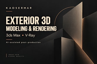 create exterior 3d models and vray renders in 3ds max