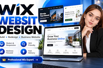 build wix website design, wix website redesign, or wix business website design