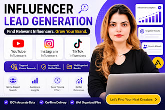 collect youtube, instagram, tiktok influencer leads