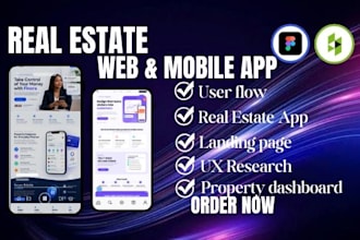 design modern real estate web app mockup portal UI UX figma landing page