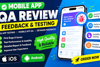 do moblie app qa review, feedback and mobile IOS app testing