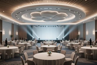 design your event center, banquet hall, or conference venue in 3d