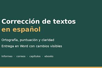 proofread and edit your spanish document or ebook