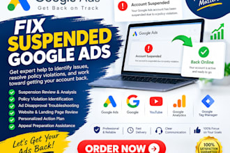 fix google ads disapproval, policy violations, and ad suspension issues
