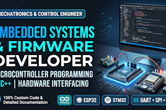 develop embedded firmware for arduino esp32 and stm32