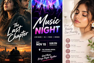 design professional social media posters and banners