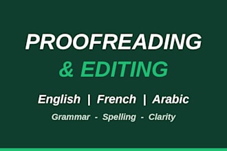 proofread and edit your text in english, french or arabic