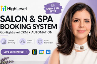 setup gohighlevel salon spa booking system and client CRM