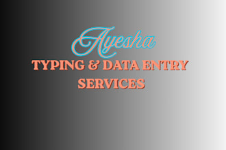 do professional typing work and assignment writing
