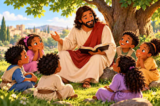 draw christian children book illustration kids story book picture illustration