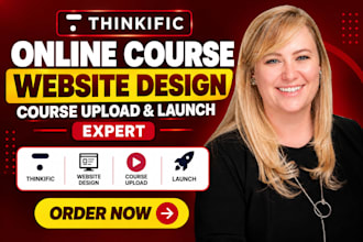 setup thinkific online course website design course upload and launch expert