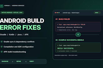 fix android studio gradle build errors and apk issues