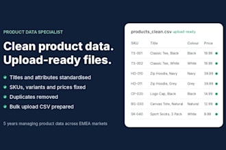 clean and standardise your ecommerce product data