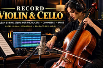 record clean violin cello string stems for producers composers and bands online