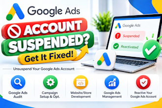 guaranteed fix your suspended ads account, google ads suspend, suspension fix