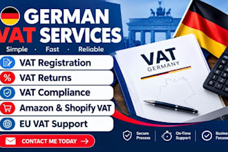 help with german vat registration vat returns, compliance support for business
